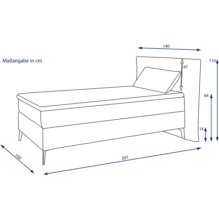 Boxspringbett SANSIBAR VIBORG Box-Spring-Bett Doppelbett – Bild 5