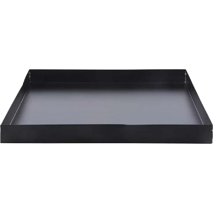 Bodenplatte für Feuerkorb quadratisch schwarz Weichstahl 32x32x3 cm – Bild 1
