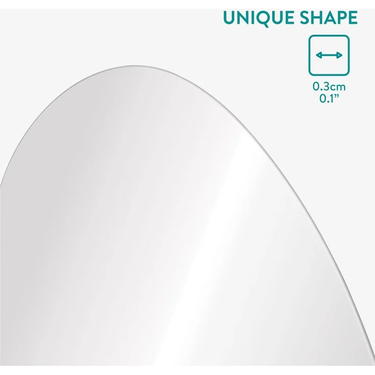 Navaris Wandspiegel Gewellter Spiegel groß - Deko Spiegel wavy asymmetrisch - 30x60cm (1-St) – Bild 2