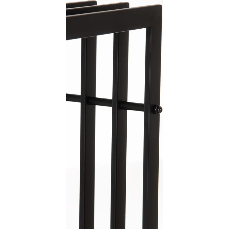 DELUKE® Kaminholzregal Metall PREMIUM - Innen und Aussen, Schwarz Brennholzregal innen Kaminholzständer Kaminholzhalter Feuerholzregal Aussen Holz stapeln Terrasse, 40x50x100cm – Bild 6