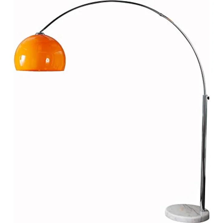 riess-ambiente Bogenlampe LOUNGE DEAL 175-205cm, orange, verstellbar, Metall, Marmorfuß, modernes Design
