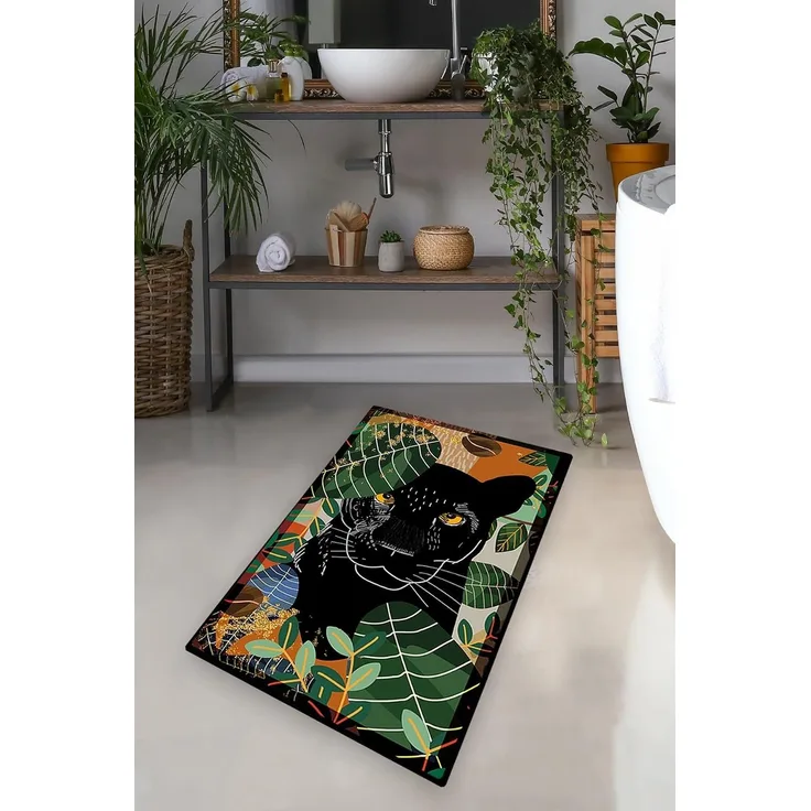 Mijolnir 'Schwarz' Badematte, Mehrfarbig, 70 x 120 cm