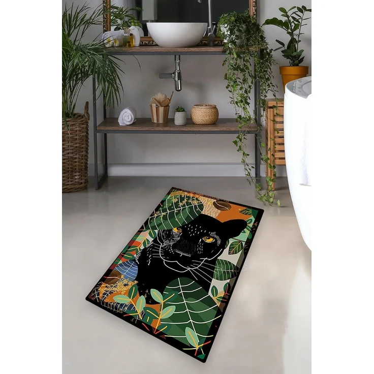 Mijolnir 'Schwarz' Badematte, Mehrfarbig, 70 x 120 cm