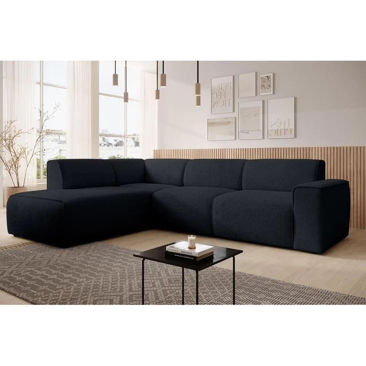 AX LIVING Couch Sofa L Form Didim L Schwarz – 292 cm, stilvoll & bequem L – Bild 1