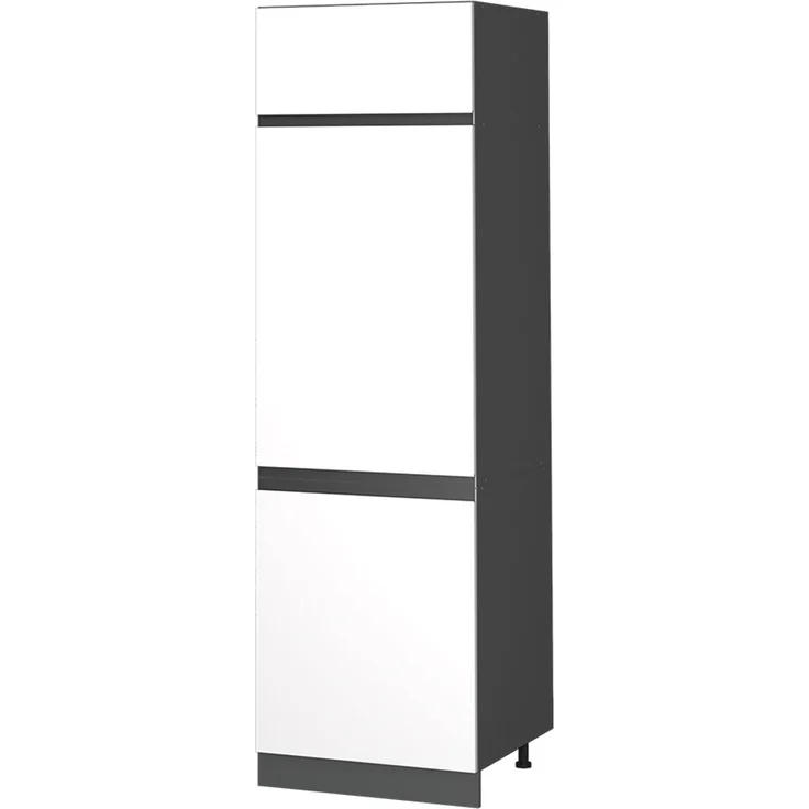 Küchenfront R-Line Weiß 59.6 x 196 cm Möbelfront für den Kühlumbauschrank Vicco – Bild 5