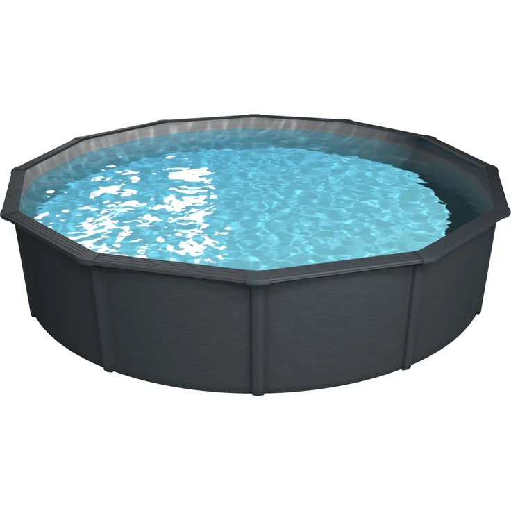 Steinbach Stahlwandpool Set Nuovo de Luxe II Ø 550 x 120 cm - grau – Bild 2
