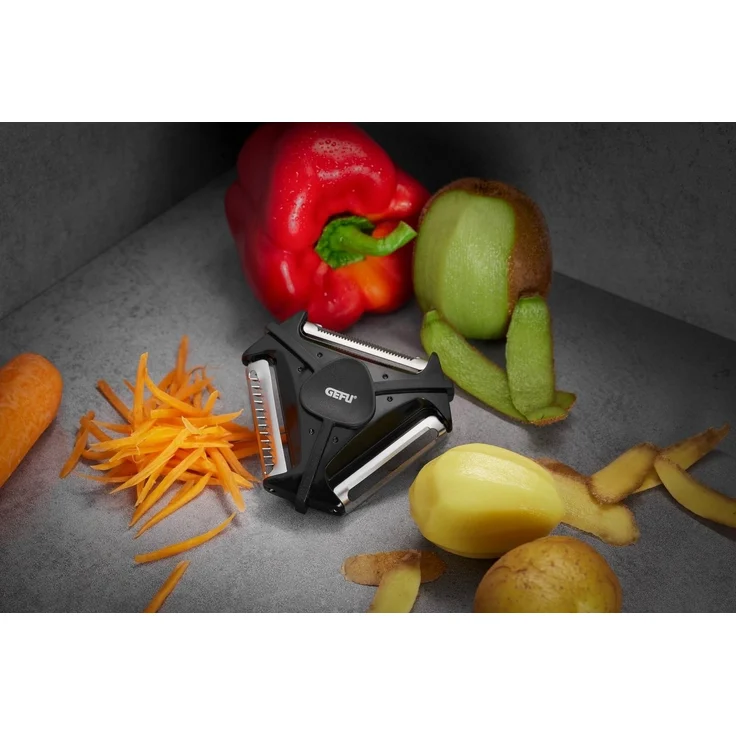 GEFU Sparschäler Sparschäler SPIN 3in1 Universalschäler Gemüseschäl – Bild 2