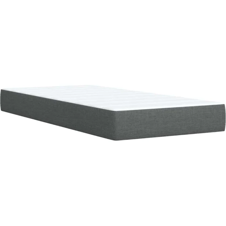 vidaXL Boxspringbett mit Matratze Dunkelgrau 100x200 cm Stoff 3294282 – Bild 12