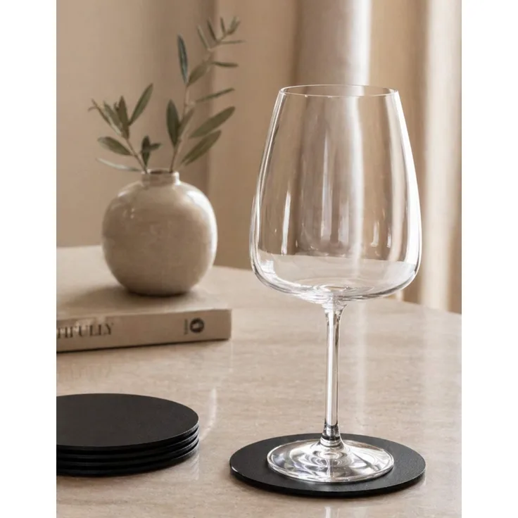 Untersetzer KIVA, 10 x 12,5 cm, schwarz, 4er Set