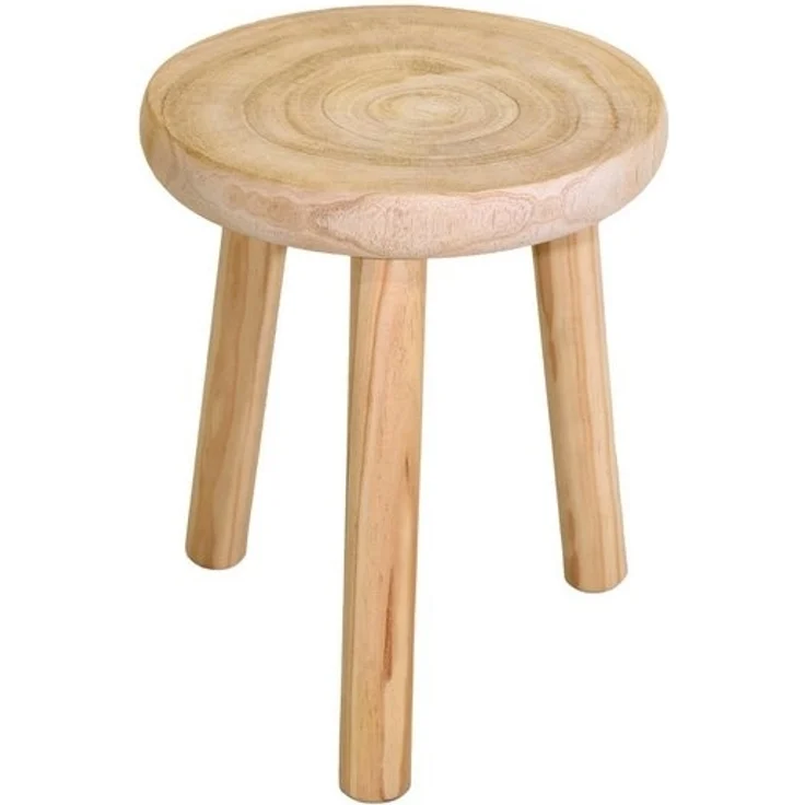 Spetebo Blumenhocker aus Holz mit 3 Beinen - rund naturbelassen (Größe wählbar, 1 St, Ø 30 cm / Ø 35 cm), stabiler Stand auf 3 Beinen – Bild 4