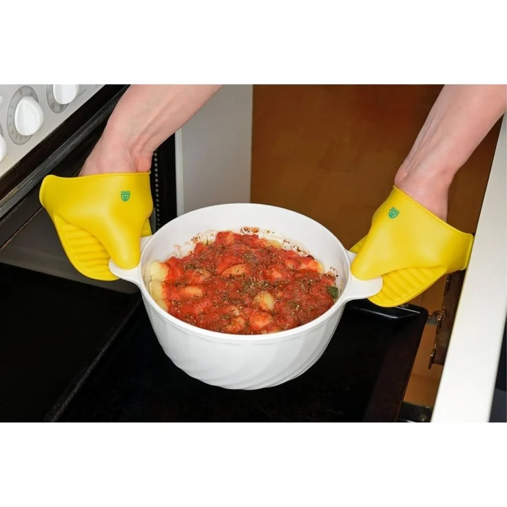 GRÄWE Universaldeckel GRÄWE Topfhandschuhe aus Silikon, 2er Set – Bild 1