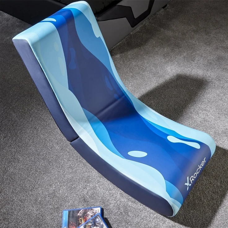 X Rocker Video Rocker Gaming Bodensessel für Kinder - Lava (Blau) – Bild 2