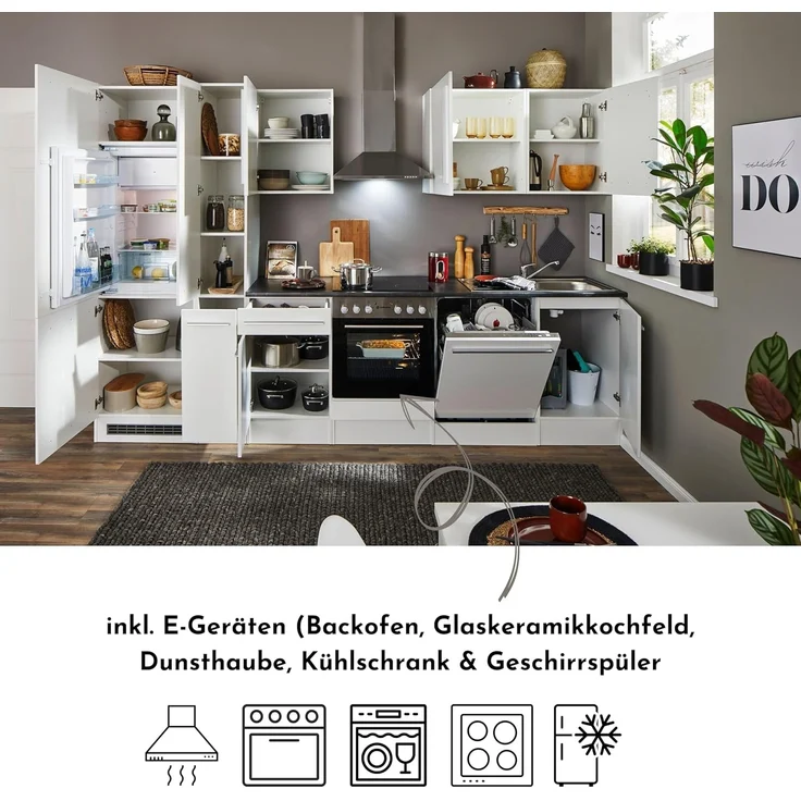 BASIC by Balculina Küchenzeile Jazz, Breite 310 cm, wahlweise mit E-Geräten – Bild 5