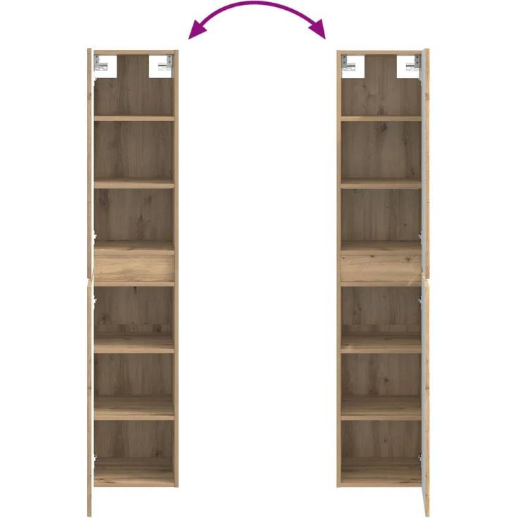 vidaXL Badezimmerschrank-Set 3 stk. Artisan-Eiche 33 x 34,5 x 160 cm 3406092 – Bild 10