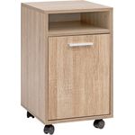 Wohnling Rollcontainer mit Tür & Ablage, mit Rollen