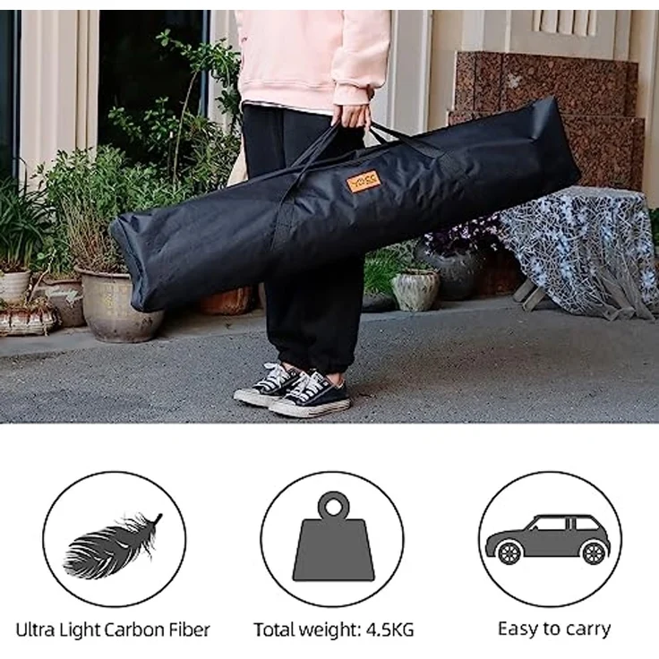 CCLIFE Camping Hängematte mit Gestell Outdoor 4,5kg leicht, 200KG Tragkraft, ultraleichte mit Tragetasche – Bild 4