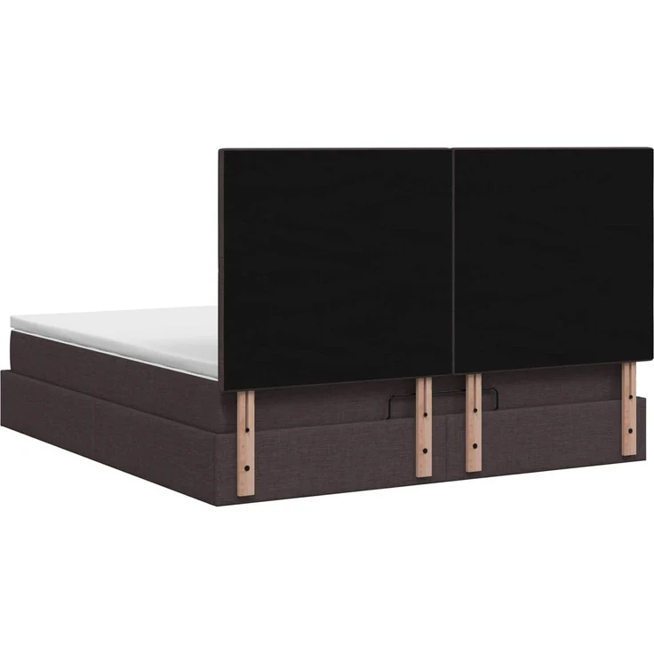 vidaXL Ottoman Bett mit Matratze Dunkelbraun 140 x 200 cm Stoff 3457497 – Bild 9
