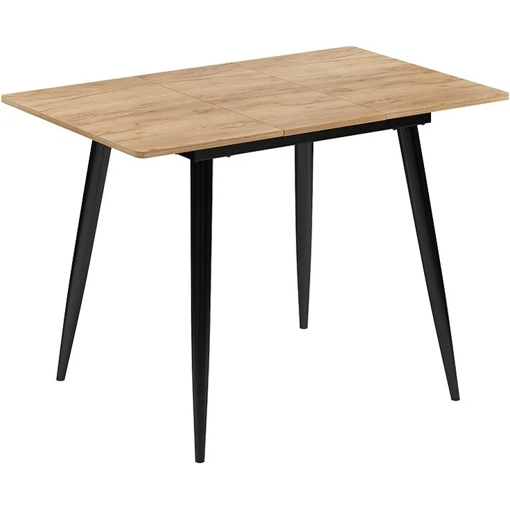 Esstisch Beaver Schwarz/Goldkraft Eiche 80 x 70 cm ausziehbar Vicco – Bild 1