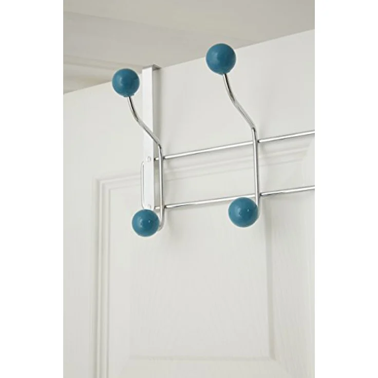 Premier Housewares Türgarderobe, 10 Haken türkis, Chrom, Kunststoff, 12 x 41 x 17 – Bild 7