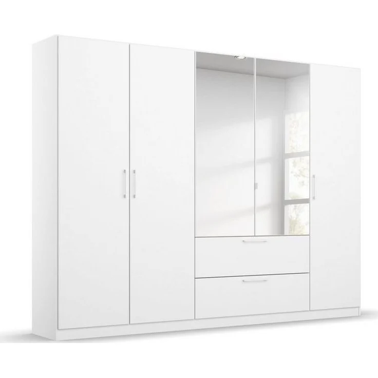 OTTO home Drehtürenschrank Kleiderschrank Schrank Garderobe Wäscheschrank CHALLENGER (Breiten 181/226 cm, Höhen 197/210 cm) mit Spiegeltüren und geräumigen Schubladen MADE IN GERMANY – Bild 4