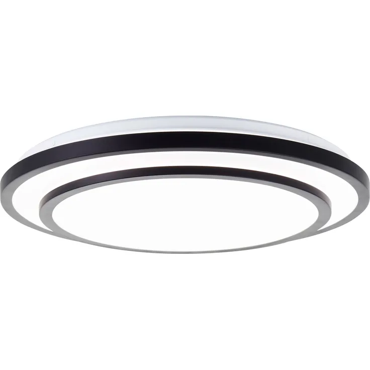 Brilliant LED Wand- und Deckenleuchte Luciano G80564A76 Wohnzimmer, Schlafzimmer Metall/Kunststoff Indoor Decke schwarz - LED fest integriert