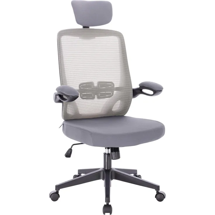 SVITA SAM Bürostuhl Schreibtischstuhl ergonomisch verstellbar Rollen Grau