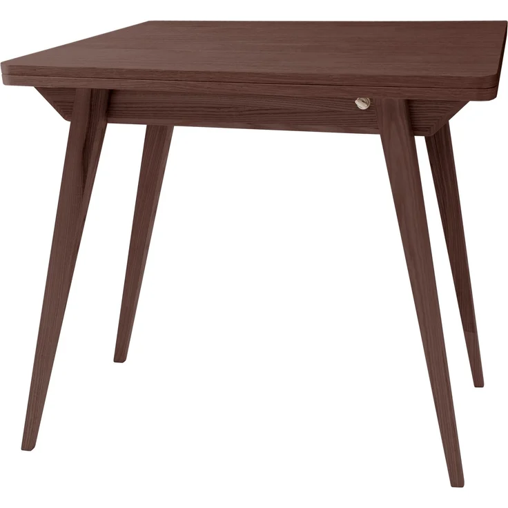 Ragaba rechteckiger ausziehbarer Tisch, MDF & Massives Eschenholz, 90x65 cm, Walnussbeize, Walnussbeize