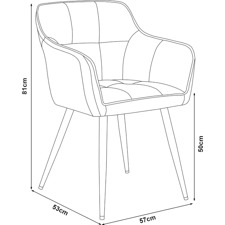 Esszimmerstuhl 4er Set Birmingham Braun [en. casa] – Bild 5