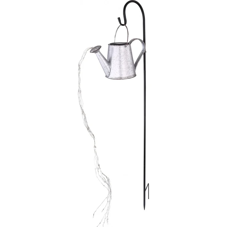 Solarleuchte Gießkanne Silber Solarlampe Außen Außenleuchte Solar 33652 – Bild 5