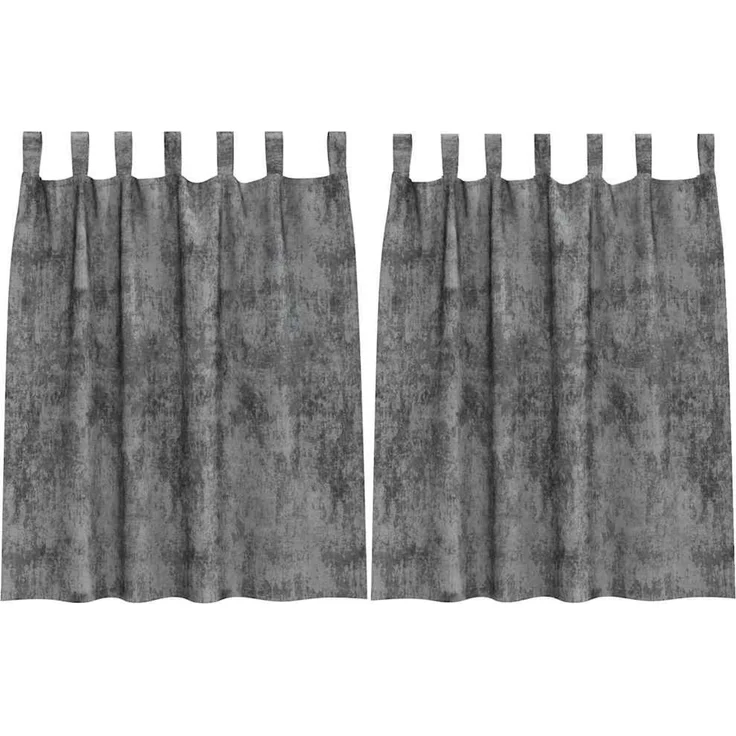 vidaXL Samtvorhänge 2 stk. Grau 140 x 140 cm Samt 4107723 – Bild 2