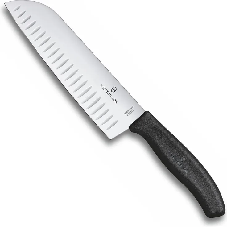 Victorinox | Santokumesser schwarz mit Kullenschliff