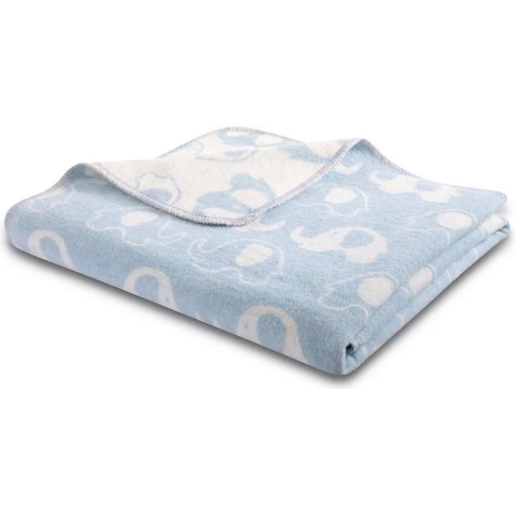 Babydecke Babydecke Lovely Elephants, Biederlack, Babydecke Lovely Elephants mit kleinen Elefanten – Bild 4