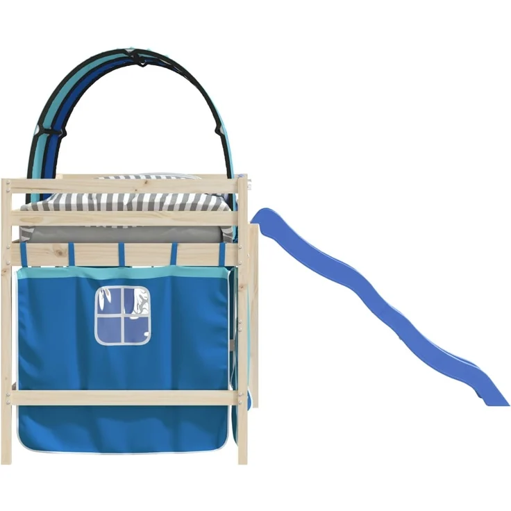 vidaXL Vorhänge für Hochbett mit Tunnel Blau Polyester 835917 – Bild 5
