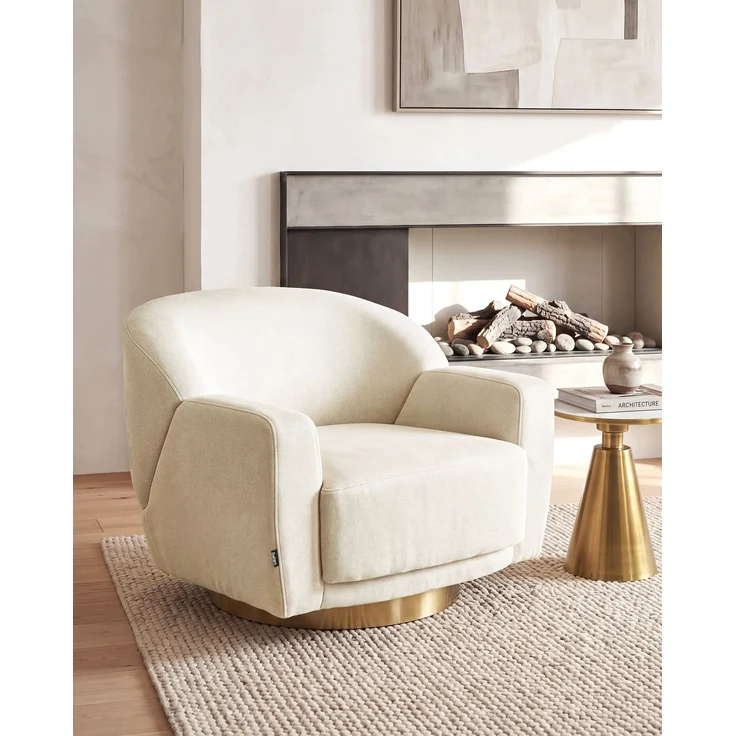 Sessel LEJRE Stoff Hellbeige – Bild 3