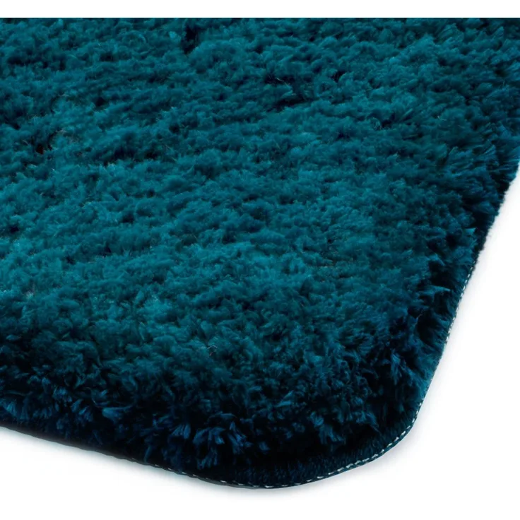Badematten Sky | Badteppich in Eckig & Rund | Rutschhemmende Rückseite | Petrol / 70x120 cm