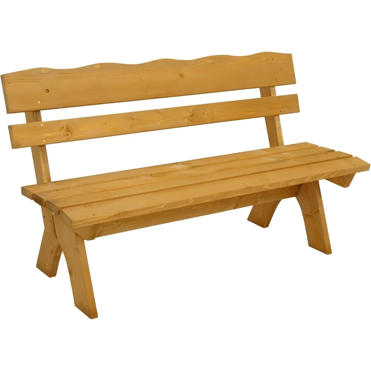 TPFGarden Garten-Essgruppe Drieburg, (3-tlg, Outdoor Garten Garnitur aus massivem Kiefernholz), 2x Bank 3-Sitzer & 1x Tisch 72x150cm - Hochwertige Verarbeitung – Bild 2
