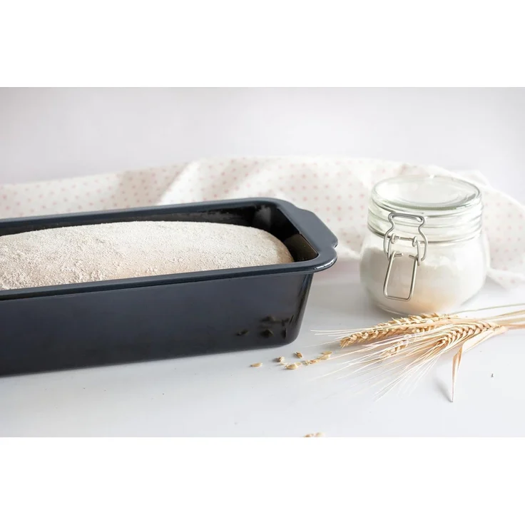 Städter We Love Baking Brotbackform 35 cm Emaille Schwarz – Bild 4