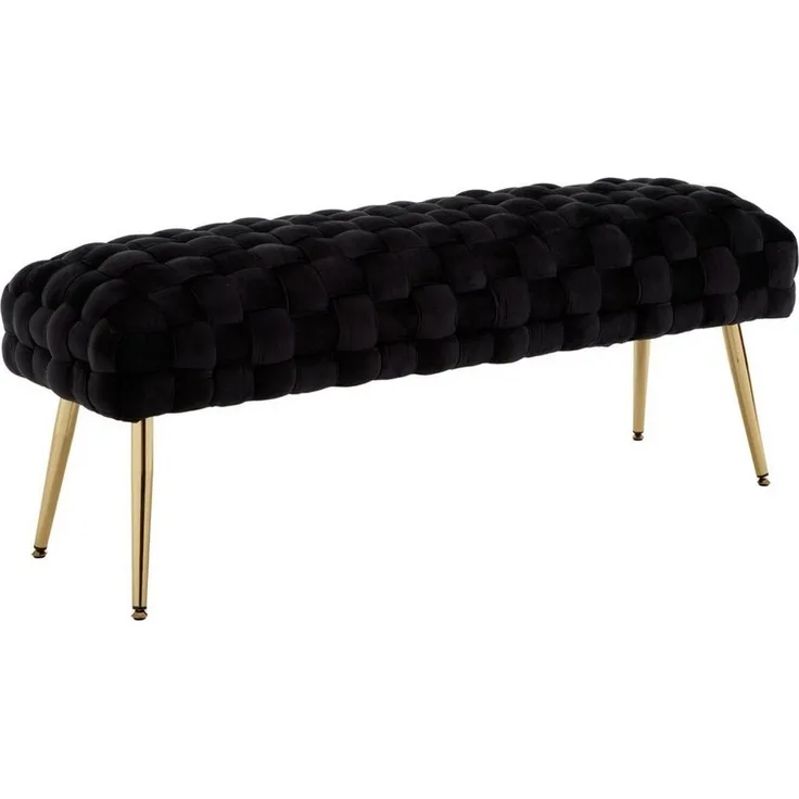 WAHSON OFFICE CHAIRS Sitzbank Samt-Bettbank mit Goldbeinen für Schlafzimmer/Flur