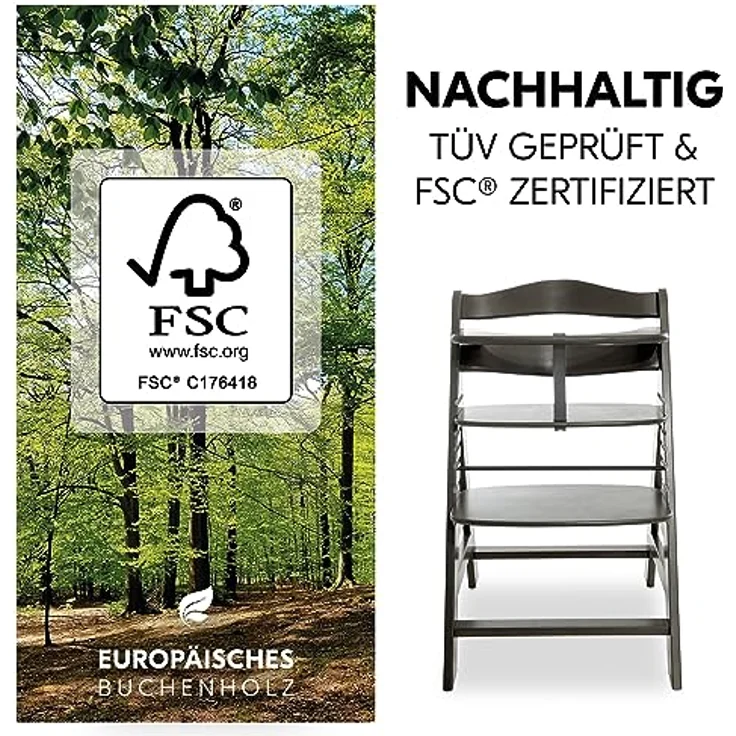 Hauck Hochstuhl Alpha + Select charcoal – Bild 6