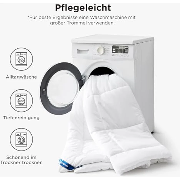 BEDSURE Bettdecke 135x200 2er Set 450gsm - Winterdecke 4 Jahreszeiten Inklusive Ganzjahresdecke 300gsm & Sommerdecke 150gsm, 2 Steppdecke für Vierjahreszeiten/Sommer/Winter, White – Bild 8