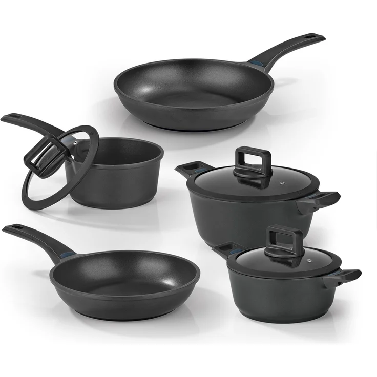 N8WERK 8-teiliges Aluguss-Topf- und Pfannen-Set - N8WERK Heat Indicator - Midnight Edition – Bild 1