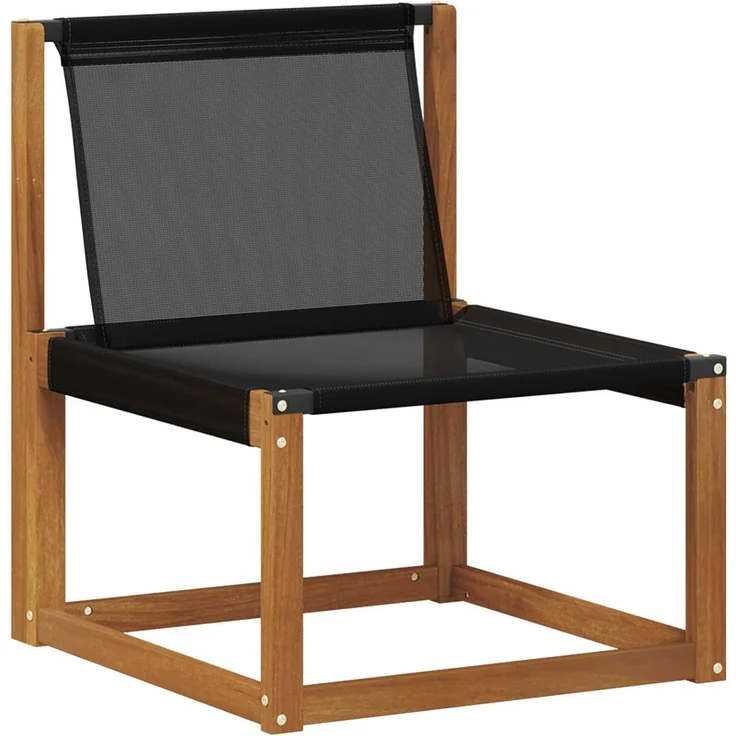 vidaXL Outdoor Mittelsofa Massivholz Akazie und Textilene Stoff Natur 900600 – Bild 3