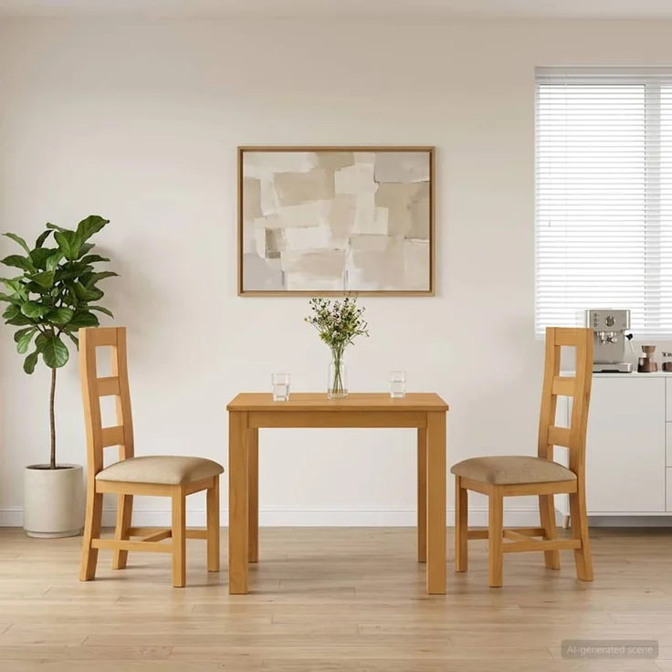 vidaXL Essgruppe LELYSTAD 3 stk. Beige 90 x 90 x 75 cm 3430324 – Bild 1