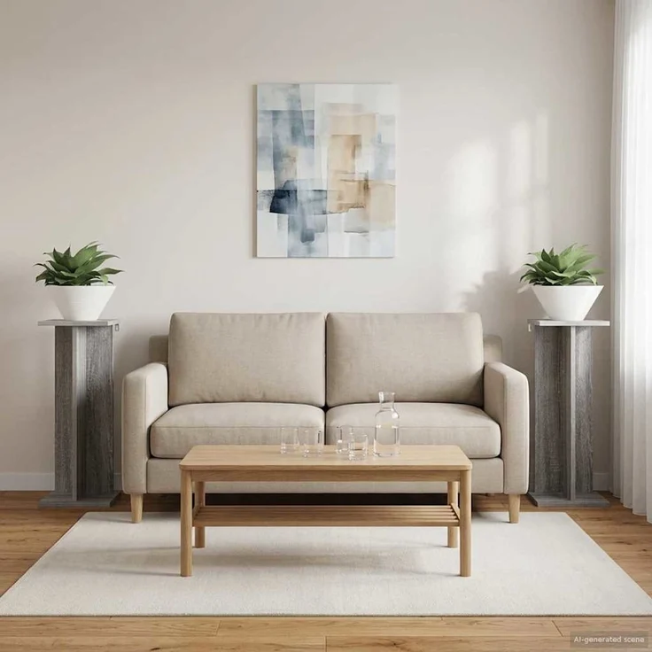 vidaXL Pflanzenständer 2 stk. Sonoma-Grau 25 x 25,5 x 60,5 cm 899669 – Bild 1