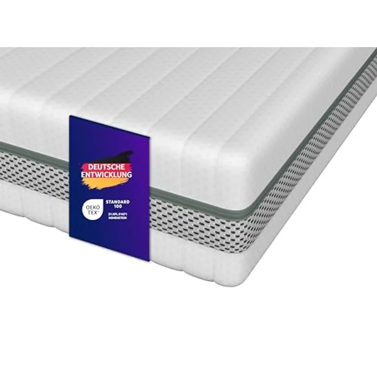 Traumnacht Premium 2 in 1 Duo - orthopädische 7-Zonen Kaltschaummatratze, Härtegrad 2 und 3, Öko-Tex Zertifiziert, 100x200 cm, Höhe 20 cm produziert nach deutschem Qualitätsstandard – Bild 2
