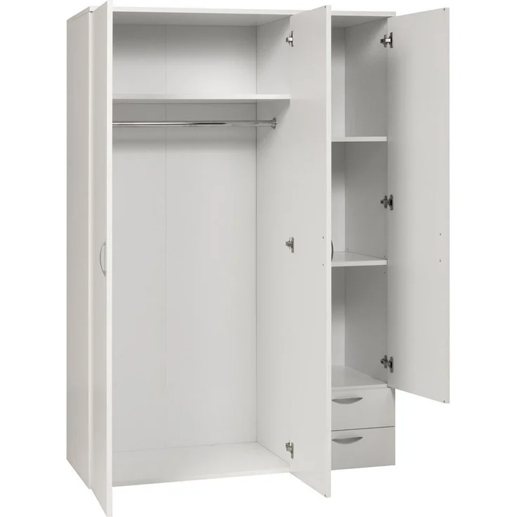 Kleiderschrank, weiß, 120 x 177 x 52 cm – Bild 1