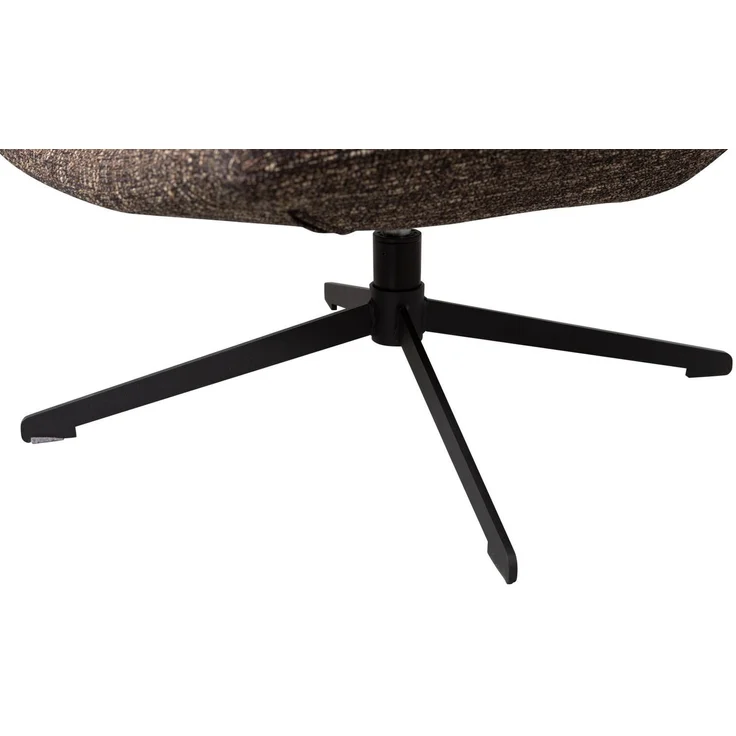 Drehsessel Milaro aus weichem Webstoff, modern und drehbar, Braun Melange, bequeme Polsterung – Bild 6