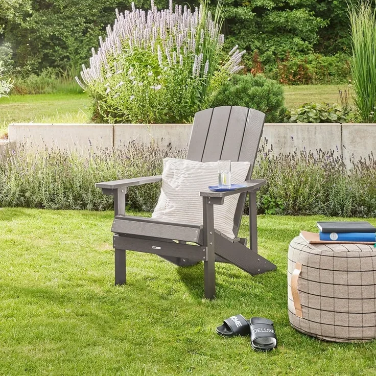 HOME DELUXE Gartenstuhl FAREA – Grau