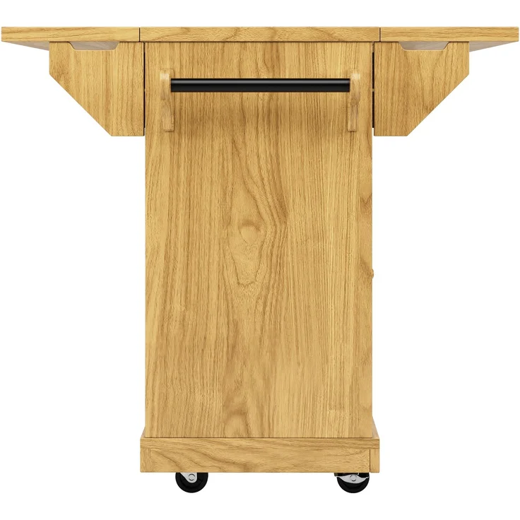 Ausklappbarer Küchenwagen B 142,5 x T 80 x H 95 cm aus MDF und Metall, mit 3 Schubladen – Bild 10