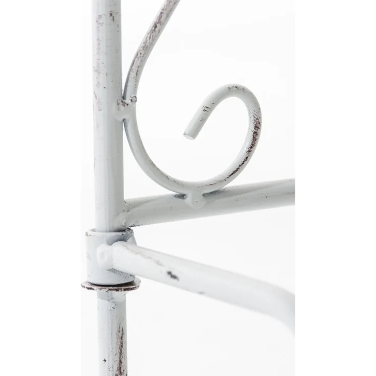 Rankgitter FALK - 35 x 1 x 122 cm, Metall, Antik-Weiß | Rankhilfe Kletterpflanzen Gartendekoration – Bild 8
